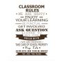 Интерьерная наклейка Правила класса на английском языке