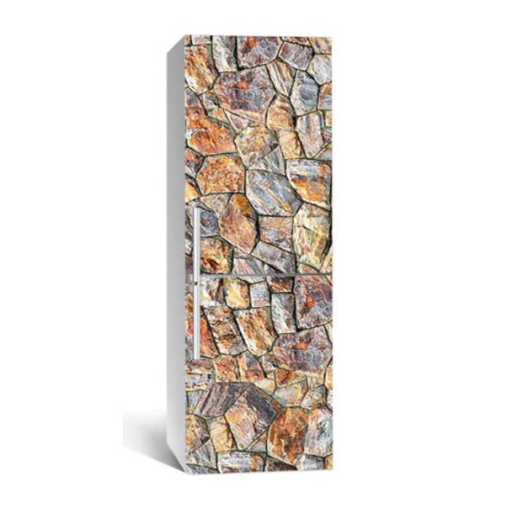65х200 см, Наклейка на холодильник Каменный пазл