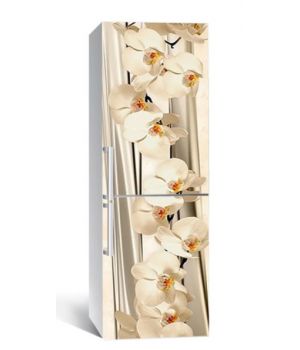 65х200 см, Наклейка на холодильник Сон белой орхидеи