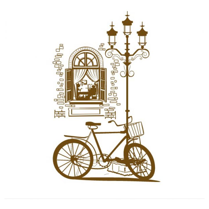 Интерьерная наклейка Французский дворик