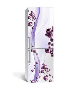 65х200 см, Наклейка на холодильник Фиолетовые сферы