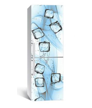 65х200 см, Наклейка на холодильник Вода со льдом