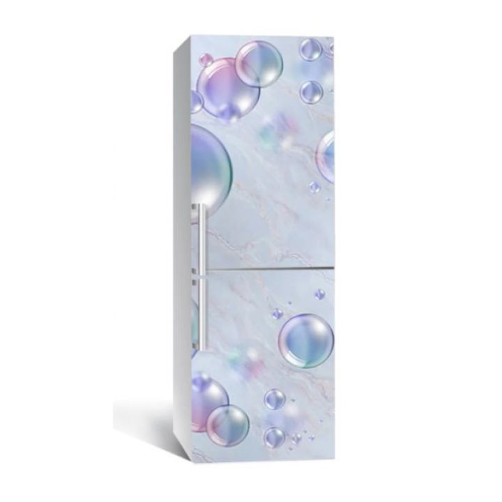 65х200 см, Наклейка на холодильник Пузырьки газировки