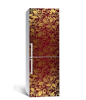 65х200 см, Наклейка на холодильник Золотое бордо