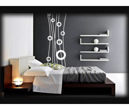 Идея для интерьера №1 - Стильная наклейка в спальню с абстракцией