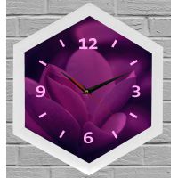 Настінний годинник Фіолетова квітка SM-20