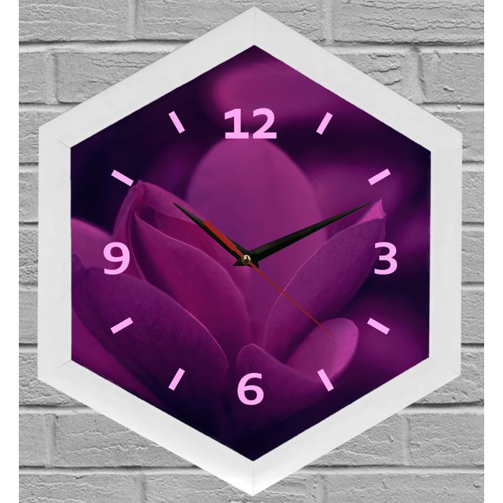 Настенные часы Фиолетовый цветок SM-20