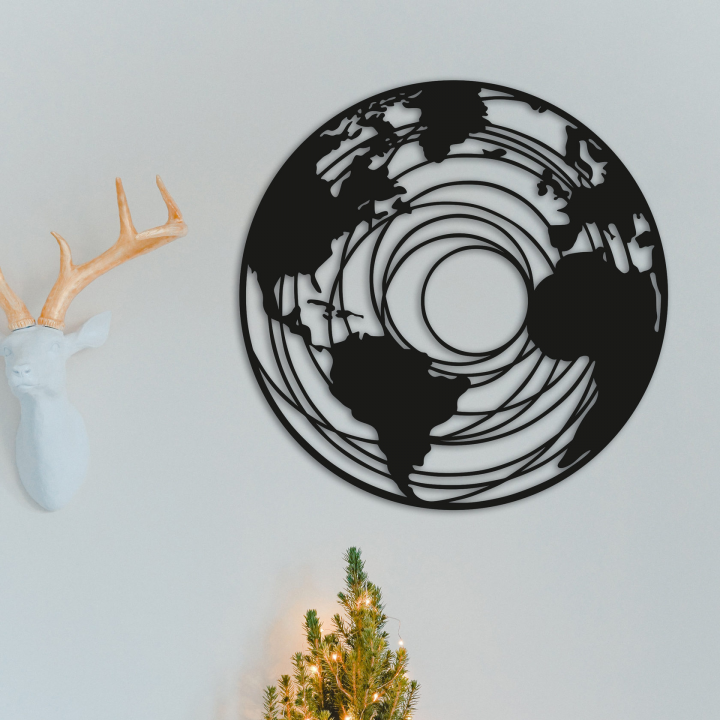 Об'ємна 3D картина з дерева Chaos and Harmony World Map DA1605212, 69х69см