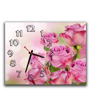 Настінний годинник Сяйво троянди, 30х40 см
