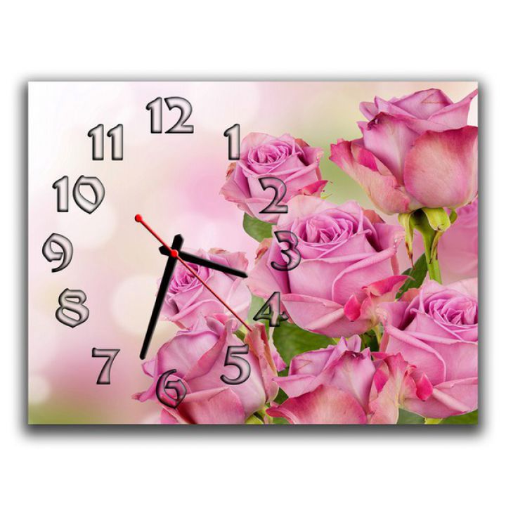 Настенные часы Сияние розы, 30х40 см