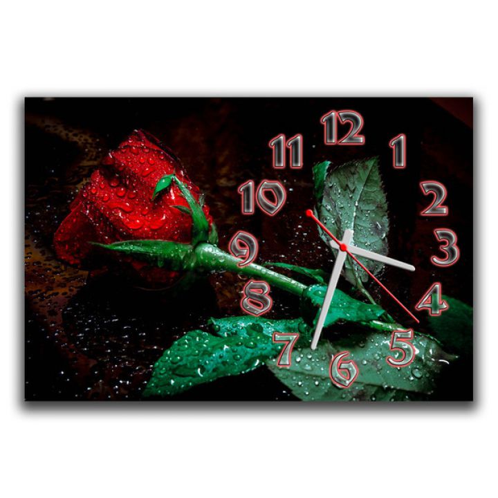 Годинник настінний Троянда, 30х45 см