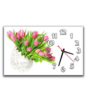 Настенные часы Букет тюльпанов, 30х50 см