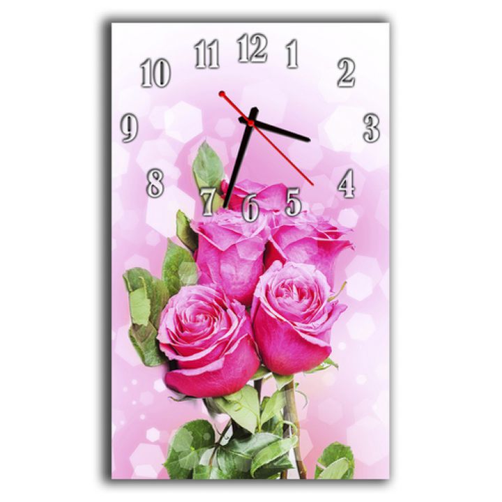 Настінний годинник Троянди, 30х50 см