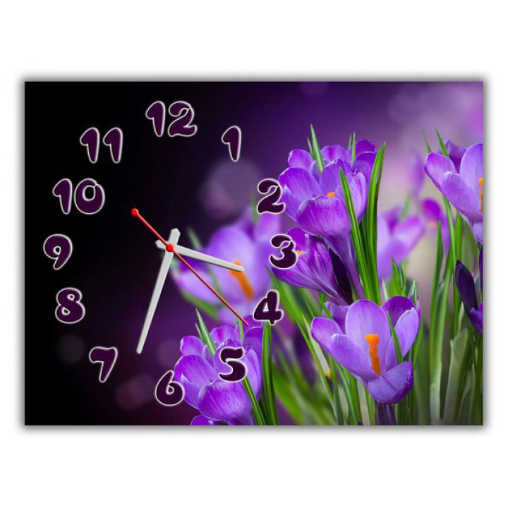 Настінний годинник Свіжість квітів, 30х40 см