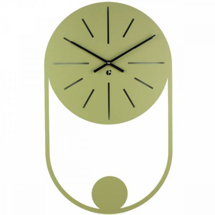 Настінний годинник Glozis Balance Olive