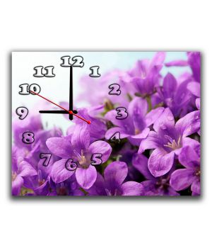 Настінний годинник Фіолетове цвітіння, 30х40 см