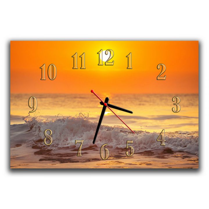 Настенные часы Море, закат, 30х45 см