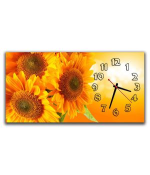 Настінний годинник Соняшники, 30х60 см