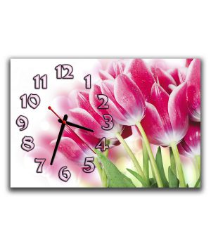 Настенные часы Чудесные тюльпаны, 30х45 см