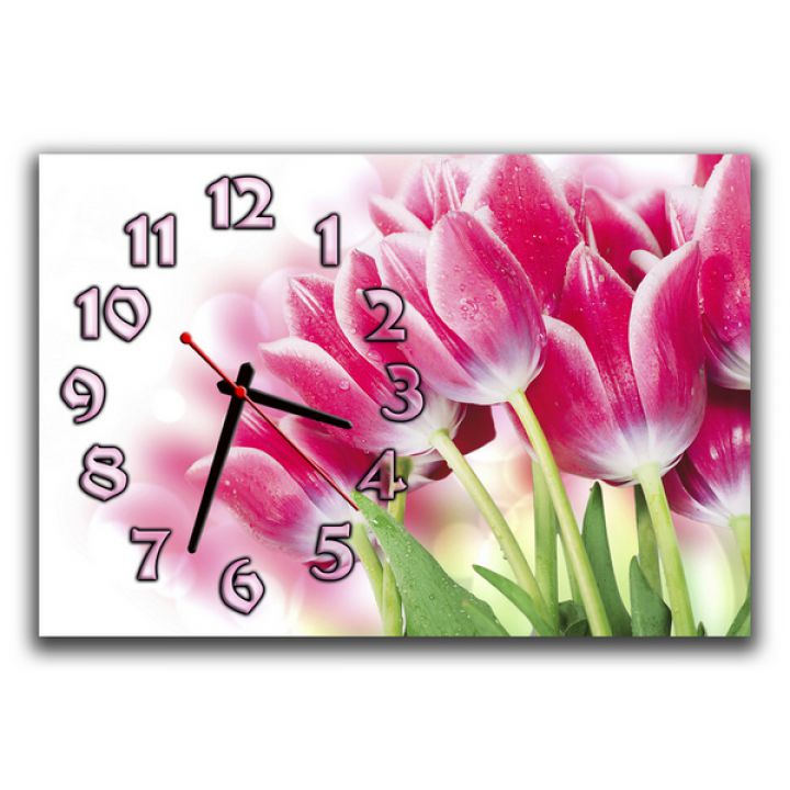 Настінні годинники Чудові тюльпани, 30х45 см