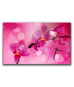 Настенные часы Розовые орхидеи, 30х50 см
