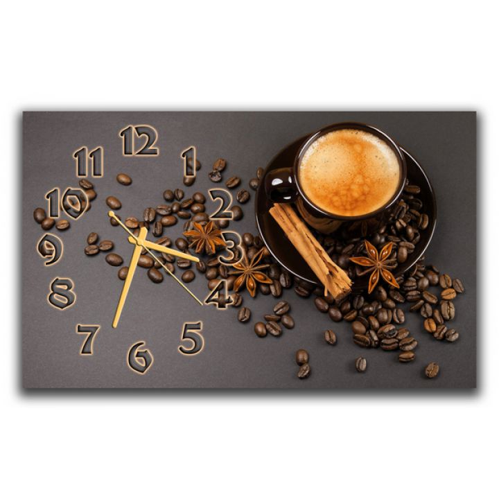 Настенные часы Кофе с корицей, 30х50 см
