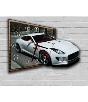 Фігурний настінний годинник з 3D ефектом Авто F6, 30х40 см
