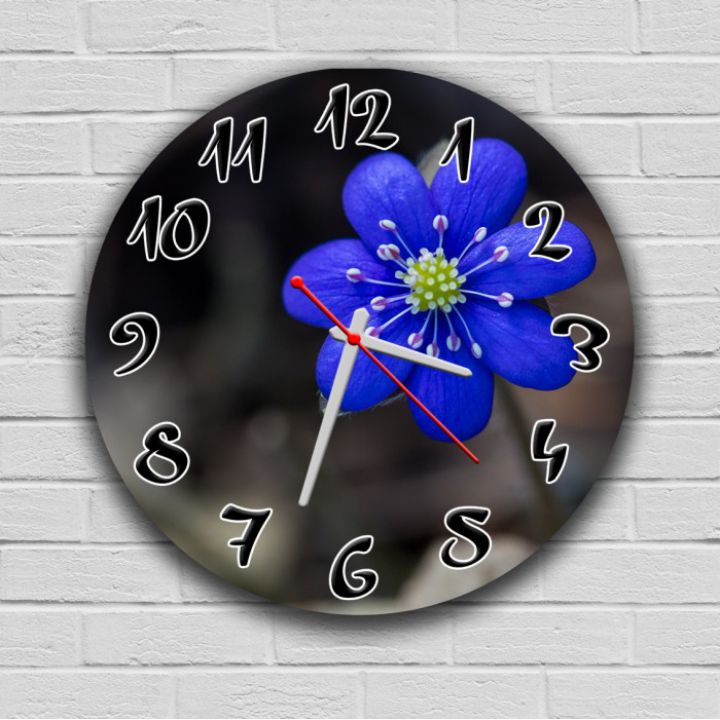 Круглые настенные часы Цветок, 30х30 см