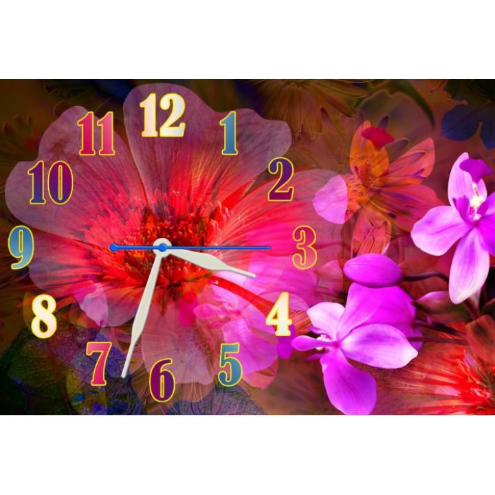 Настенные часы Цветок 68986, 30х45 см