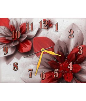 Настінний годинник Квіти 69037, 30х40 см