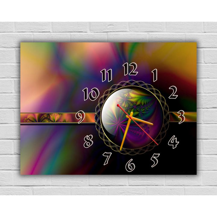 Гарний настінний годинник 74047, 30х40 см, Абстракція