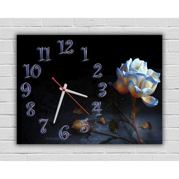 Настінний годинник Блакитна троянда, 30х40 см
