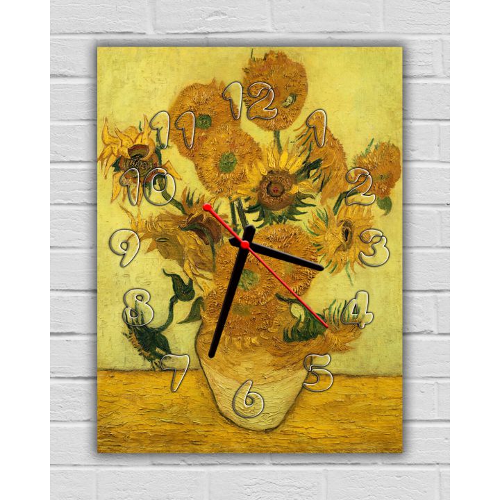 Настенные часы на кухню 74105, 30х40 см, Цветы