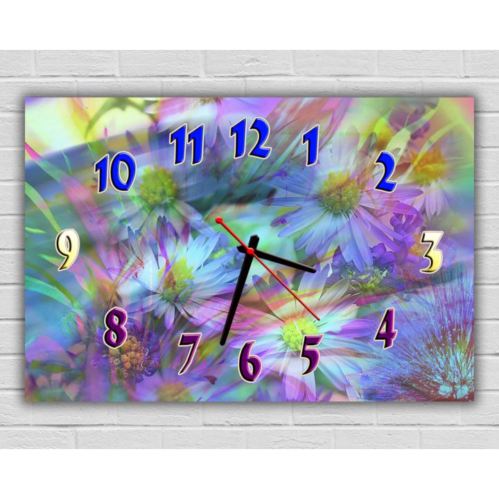 Детские настенные часы 74110, 30х45 см, Цветы