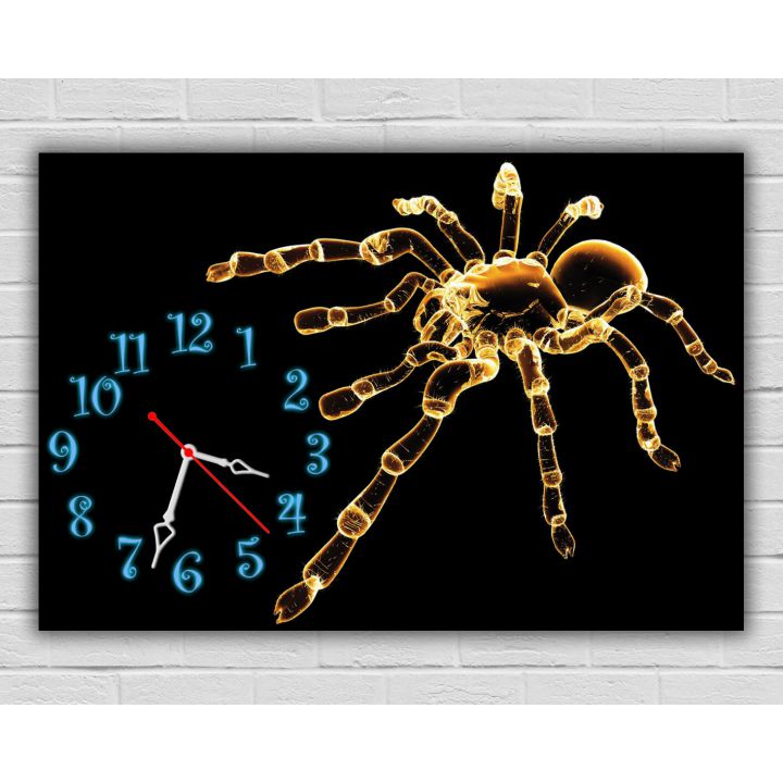 Гарний настінний годинник 74119, 30х45 см, Павук