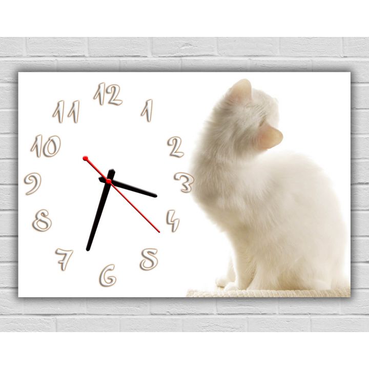 Кухонний настінний годинник 74107, 30х45 см, Кіт