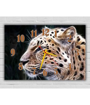 Настінний годинник Загадковий леопард, 30х45 см