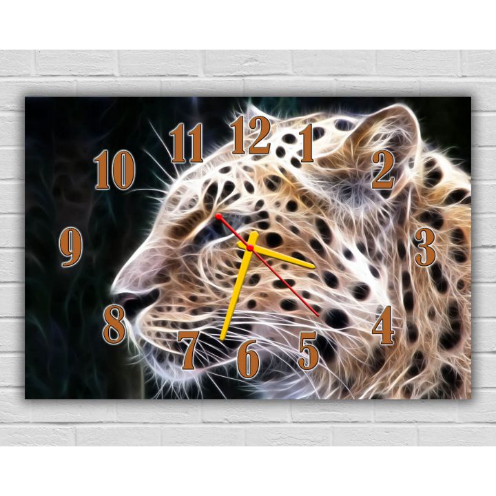 Настінний годинник Загадковий леопард, 30х45 см
