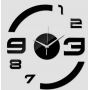 Диаметр 50 см, Оригинальные часы 3D, дизайнерские объемные часы на стену Edge, цвет черный