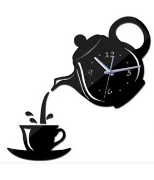 41x41 см, Teapot Black 3д часы оригинальные декоративные