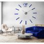 Диаметр 60-130 см, 3Д Часы на стену, 12 Time Синие