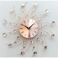 3D Необычные комнатные настенные часы со стразами 50 см, производство Чехия, Звезда-G