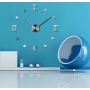 Диаметр 65-125 см, Оригинальные часы 3D, дизайнерские объемные часы на стену Love, цвет серебро