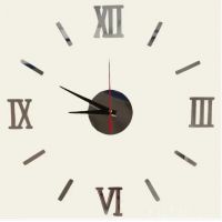 38x38 см, Rome mini Silver 3д годинник декоративний красивий