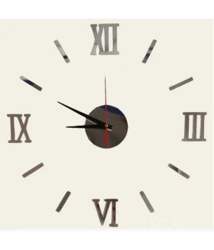 38x38 см, Rome mini Silver 3д годинник декоративний красивий