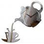 41x41 см, Teapot Silver 3д часы оригинальные декоративные