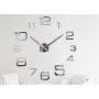 Диаметр 60-130 см, 3Д Часы на стену, 4226, серебряного цвета