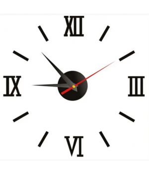 38x38 см, Rome mini Black 3д годинник декоративний красивий