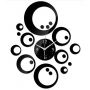 50x85 см, Sphere Black 3д годинник декоративний красивий
