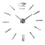 Діаметр 90х140 см, виробництво Чехія, 3Д Годинник на стіну, Time, Срібло